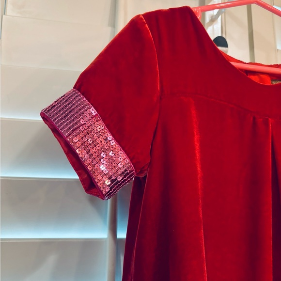 Christmas I Love Gorgeous girls 8-9 red & pink velvet Diva dress sequins holiday - Picture 7 of 16